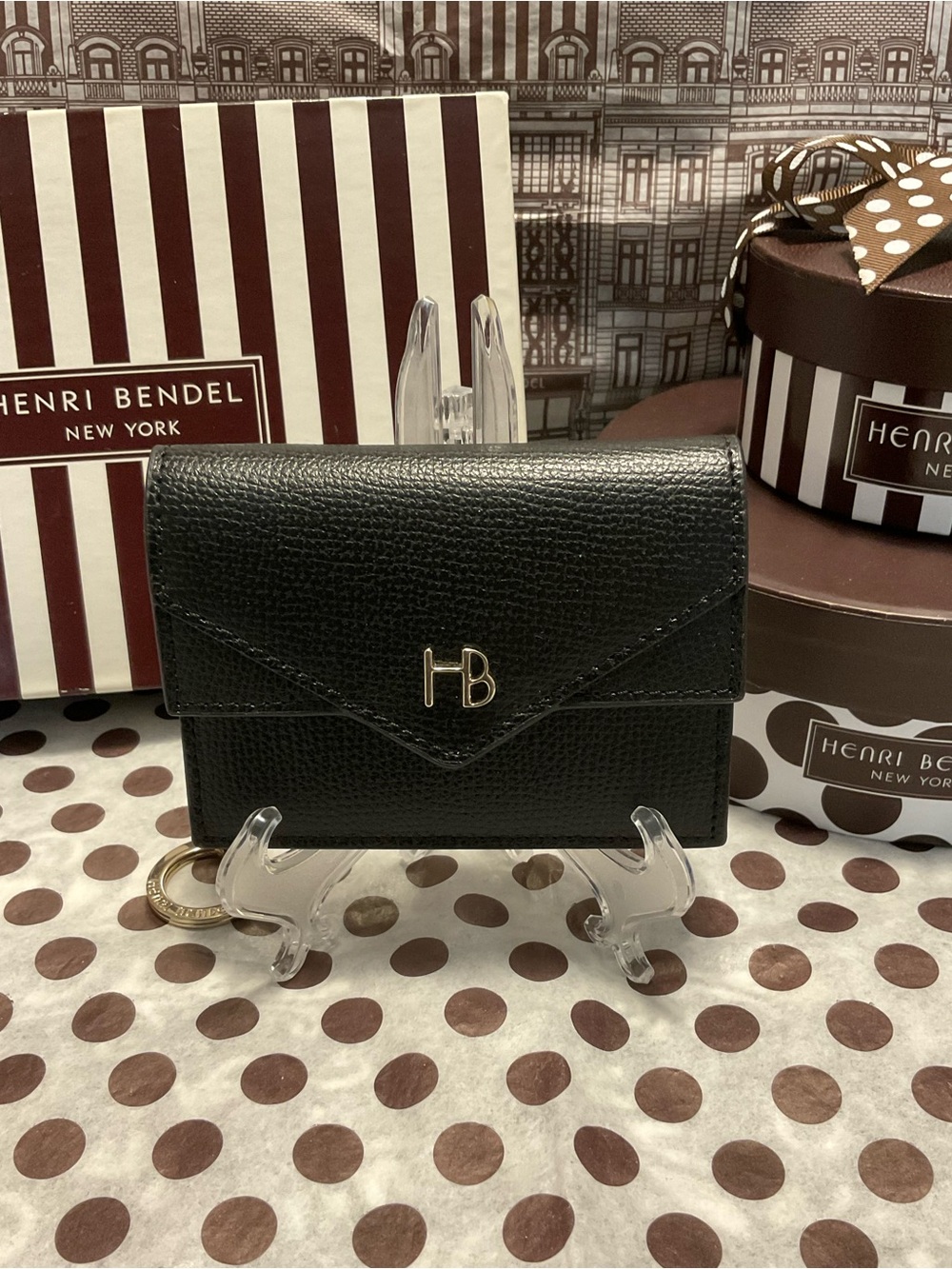 Henri Bendel Miss Bendel Envelope Coin Purse Plus Dust Bag